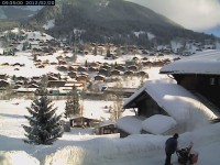 Ruedi am Schneeschleudern - aufgenommen von der Kasimir-Webcam